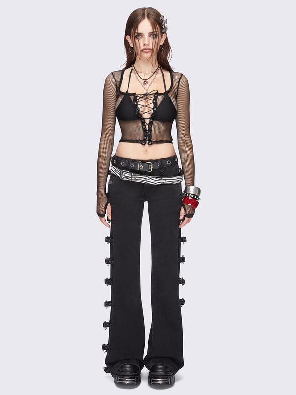 Gwen Fishnet Corset Top