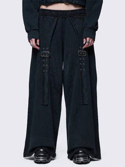 Hard Black Washed Sweatpants