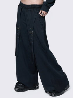 Hard Black Washed Sweatpants