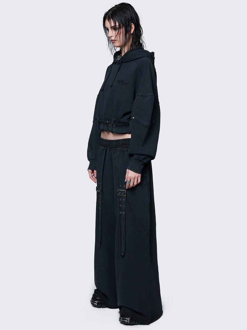 Hard Black Washed Sweatpants
