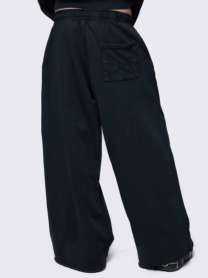 Hard Black Washed Sweatpants