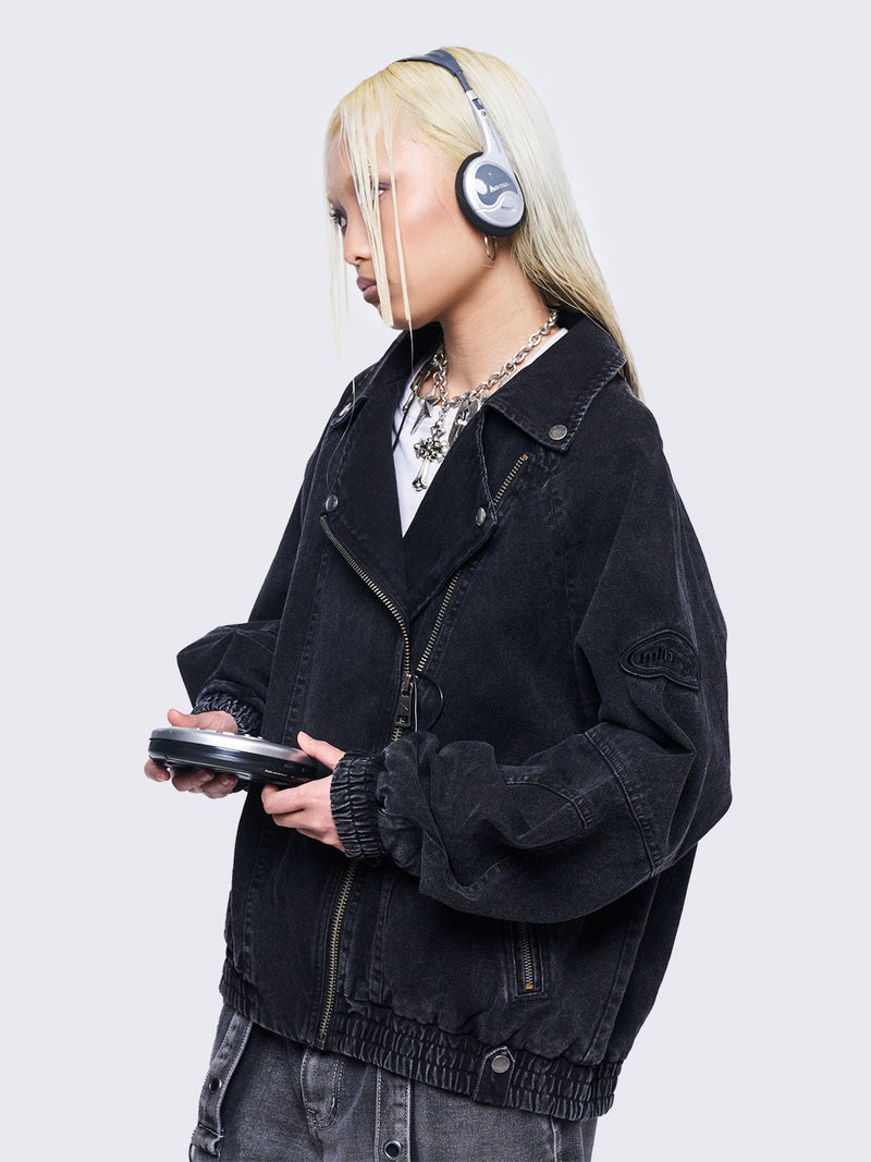 Harley Black Bomber Jacket