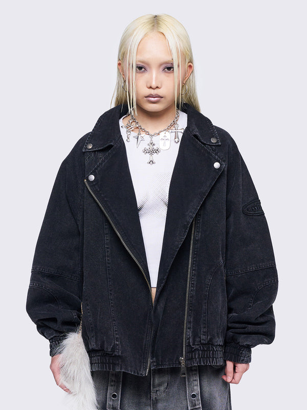Harley Black Bomber Jacket