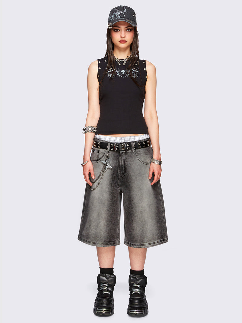 Jen Grey Washed Jorts