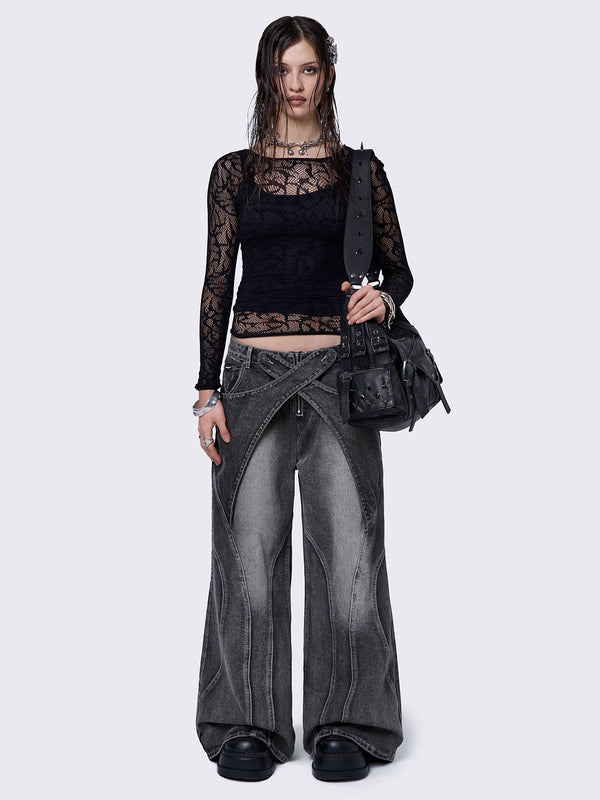 Kim Black Baggy Jeans