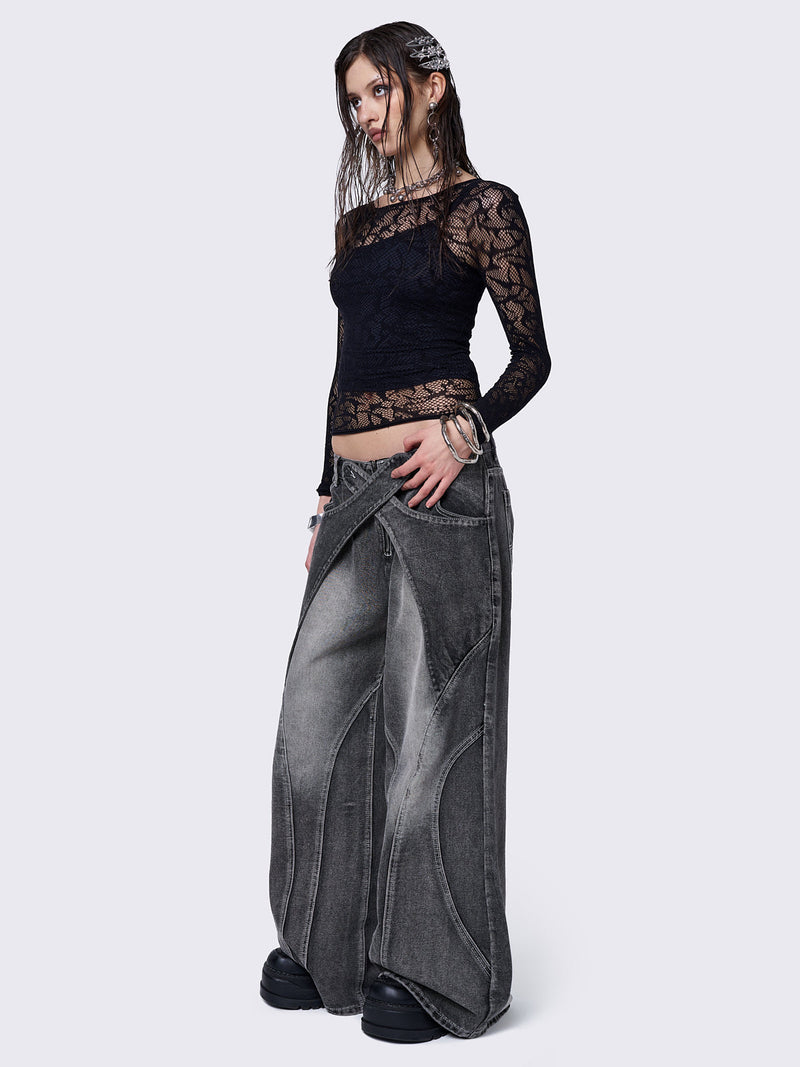 Kim Black Baggy Jeans