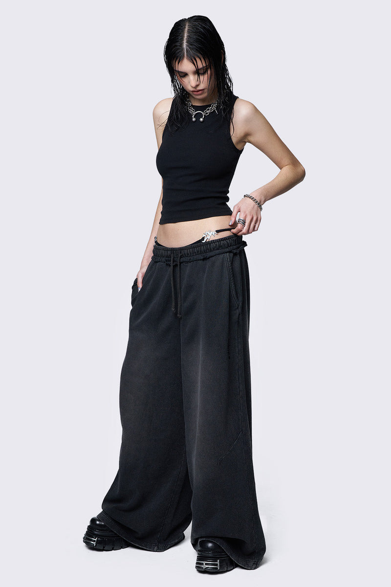 Liv Black Washed Sweatpants