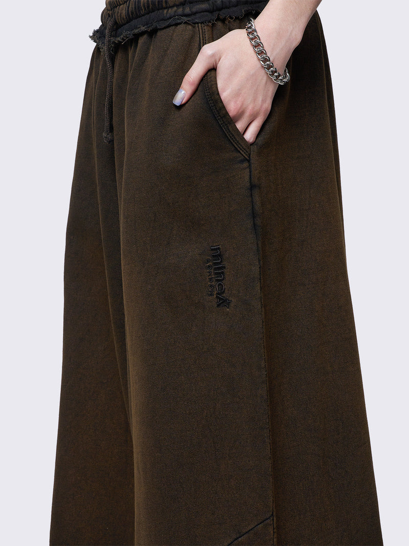 Liv Brown Washed Sweatpants