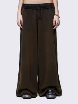 Liv Brown Washed Sweatpants