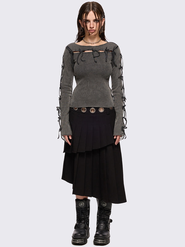 Lola Grey Washed Top