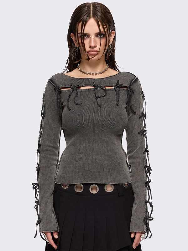 Lola Grey Washed Top