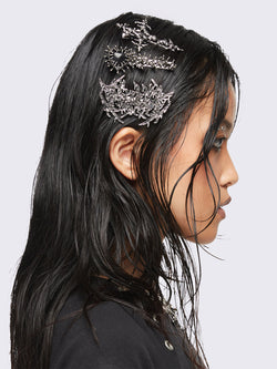 Metal Crush Hair Clip Set