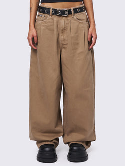 Ollie Beige Baggy Pants