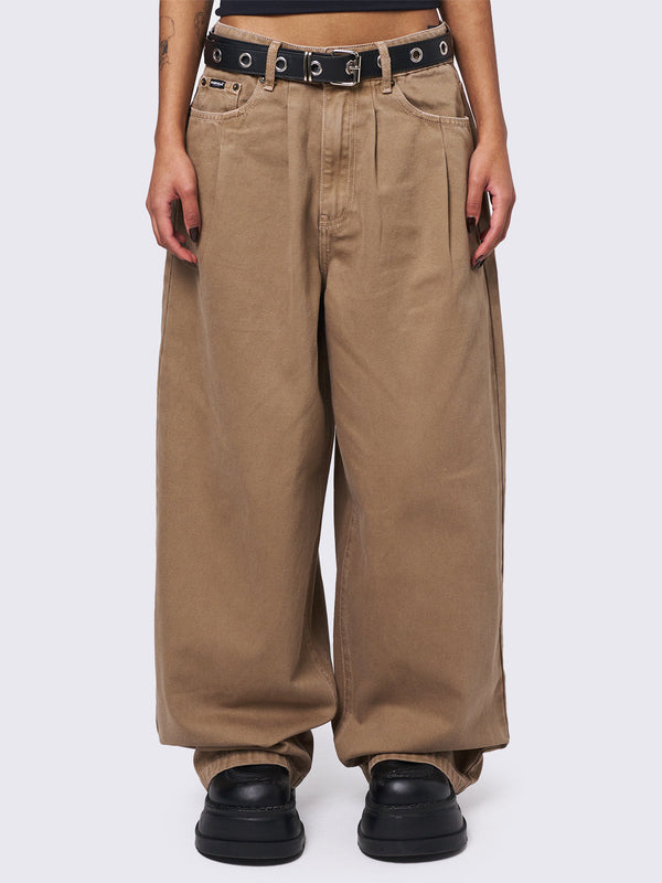 Ollie Beige Baggy Pants