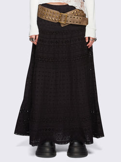 Ophelia Black Maxi Skirt