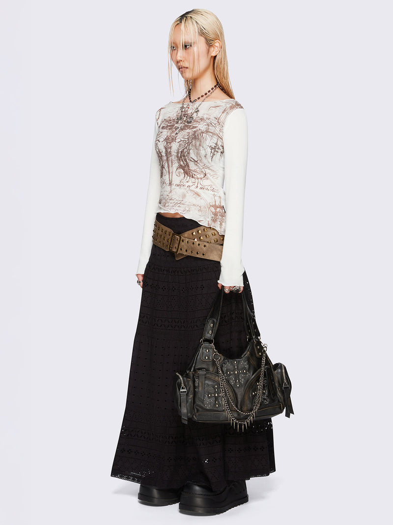 Ophelia Black Maxi Skirt