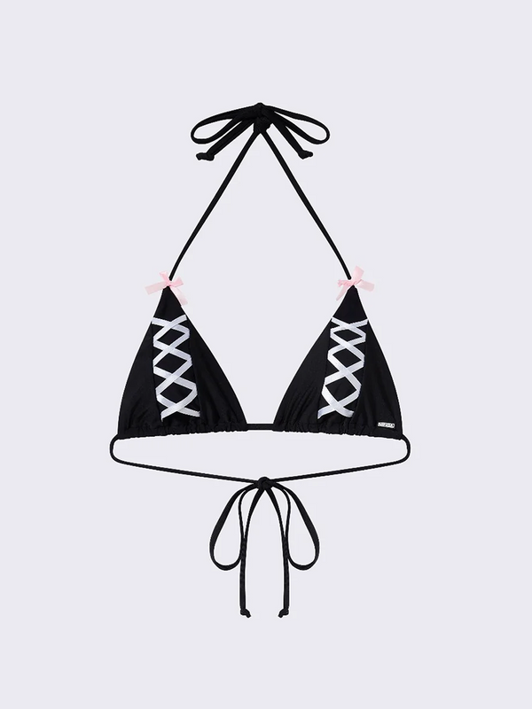 Pami Bows Triangle Bikini Top