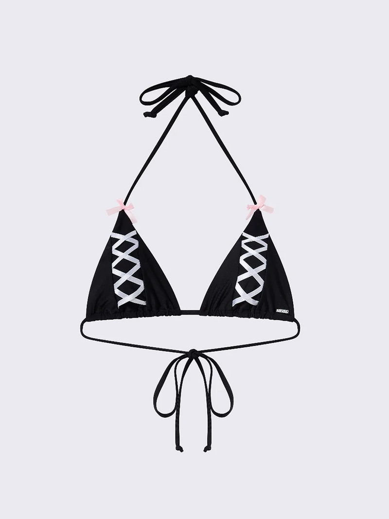 Pami Bows Triangle Bikini Top