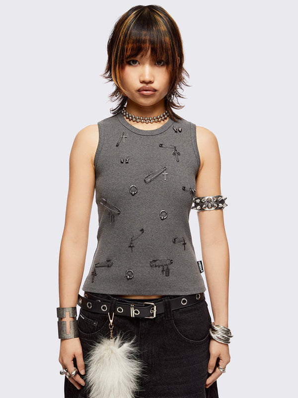 Pierce Me Vest Top