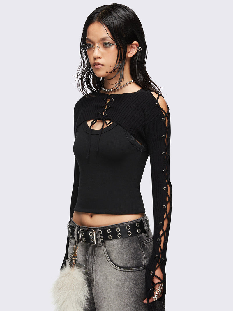 Skye Lace-Up Shrug