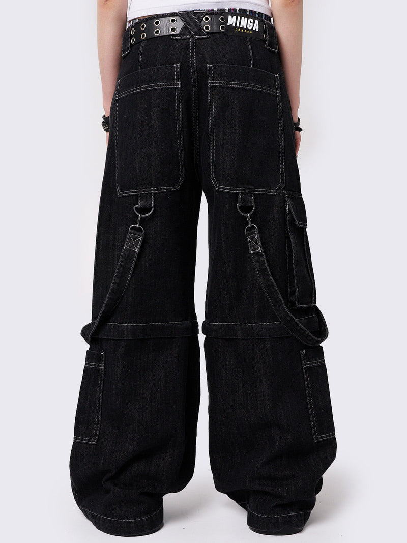 Trek Black Cargo Jeans