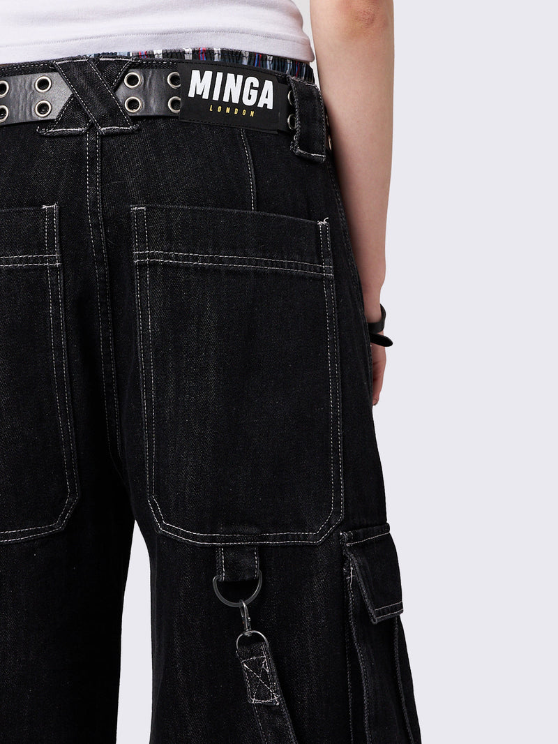 Trek Black Cargo Jeans