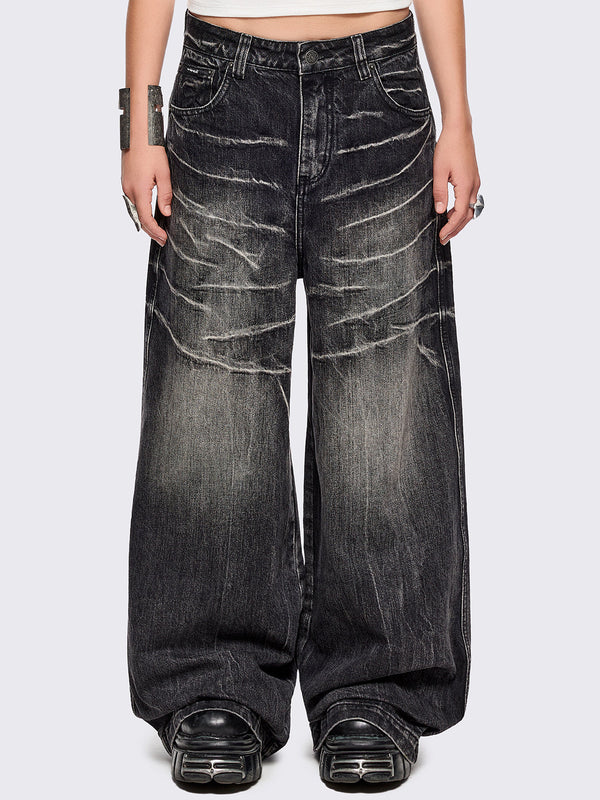 Volt Black Baggy Jeans