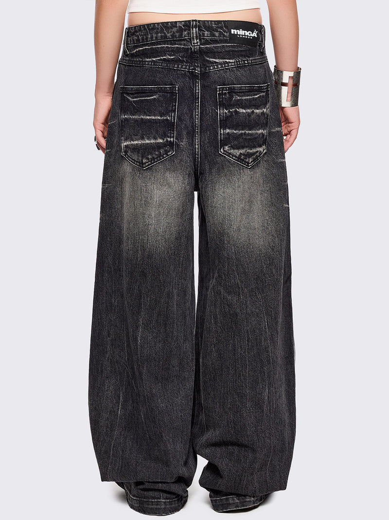 Volt Black Baggy Jeans