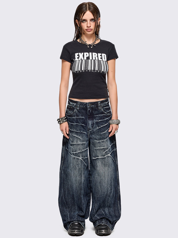 Volt Blue Baggy Jeans
