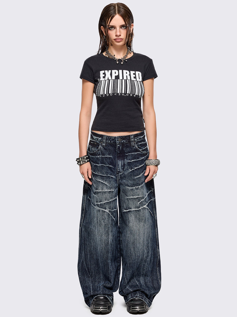 Volt Blue Baggy Jeans
