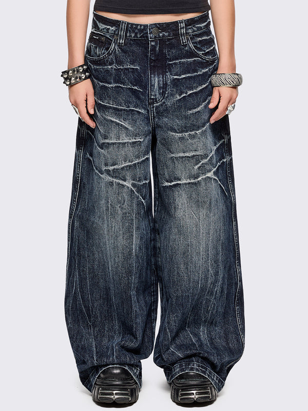 Volt Blue Baggy Jeans