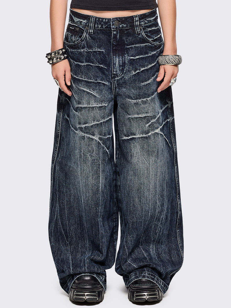 Volt Blue Baggy Jeans
